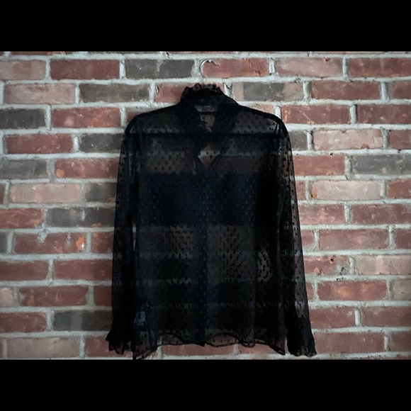 Claudie Pierlot Black Lace Blouse (size 40, M) - Picture 2 of 4